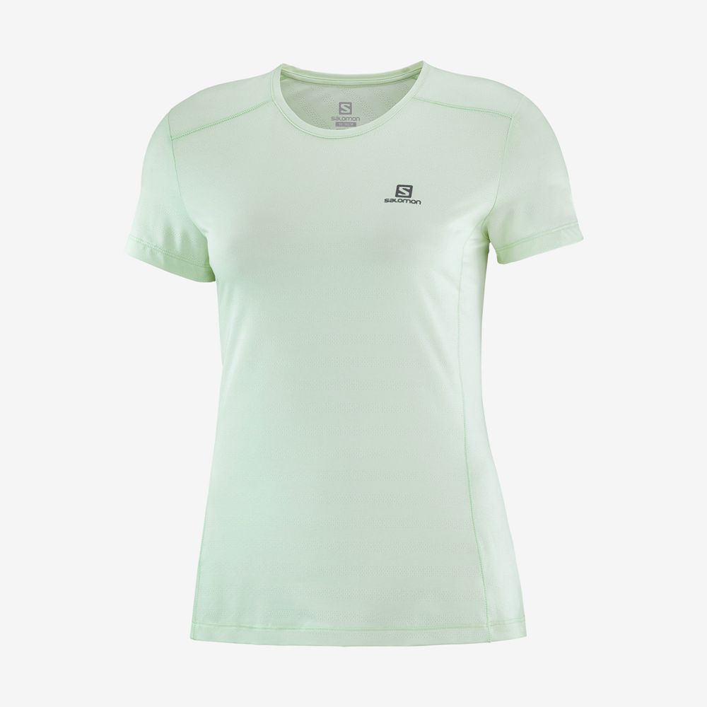 SALOMON XA W Philippines - Women's Tee Shirts - Blue | 126034-TPC